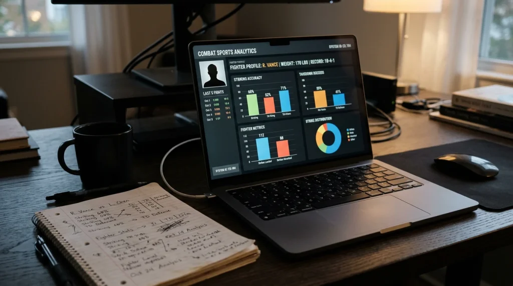 MMA-Kämpfer-Statistiken und Leistungsdaten für Sportwetten-Analyse